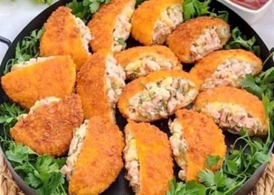 طرز تهیه جیب تاجر با مرغ و نان تست ترد و خوشمزه برای مهمانی