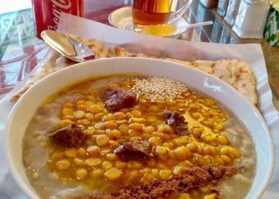 طرز تهیه حلیم نیشابوری مشهد با گوشت گوسفندی و بلغور گندم گام به گام