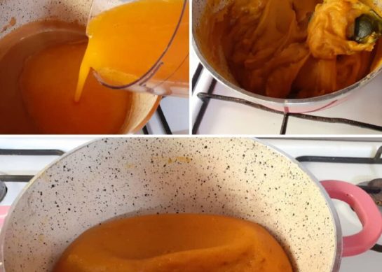 طرز تهیه حلوای کدو حلوایی با پیمانه و آرد گندم گام به گام_رستوران یاب