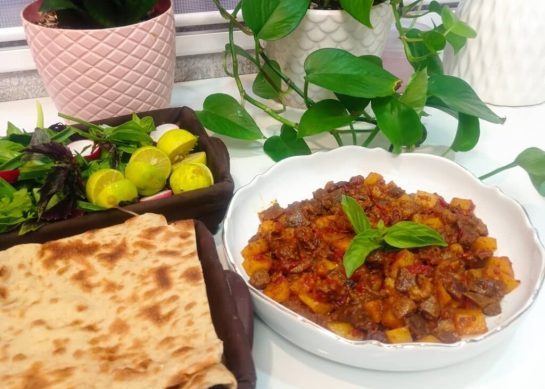 طرز تهیه خوراک دل و جگر و قلوه خوشمزه گوسفندی_رستوران یاب