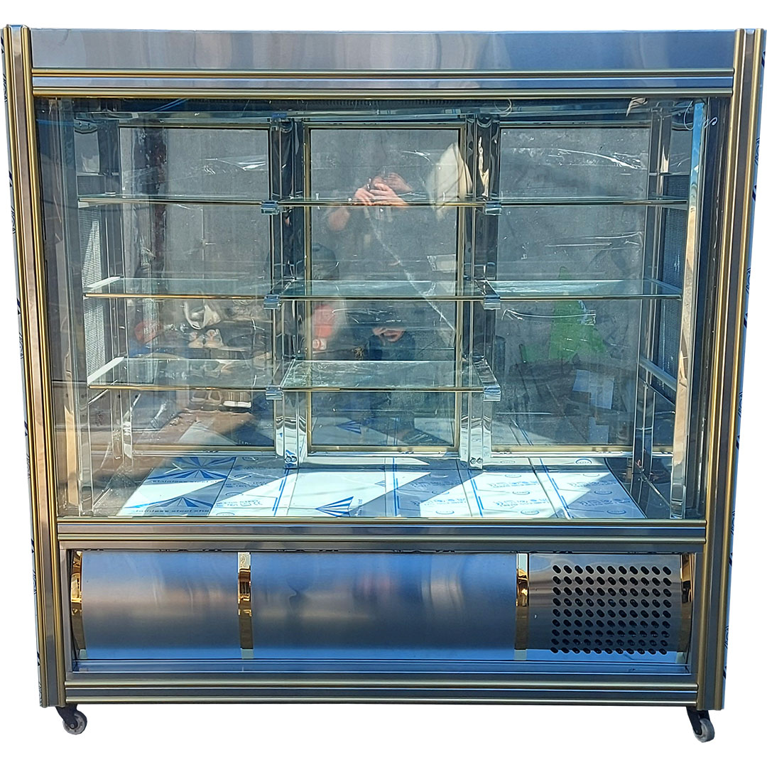 یخچال کبابی ویترینی ایستاده صنعتی مغازه دومتری استیل