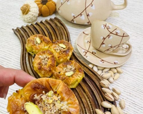 طرز تهیه باقلوا حلزونی (باقلوا دو رنگ)با فر و بدون فر برای عید نوروز