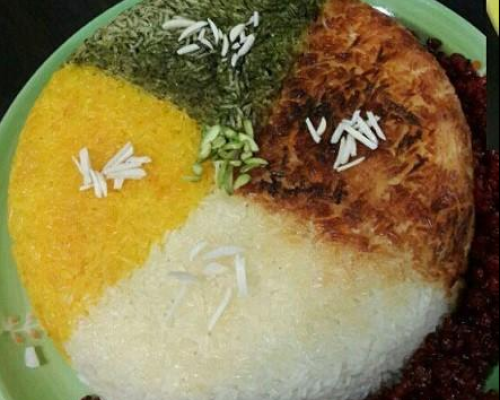 طرز تهیه برنج 4 رنگ