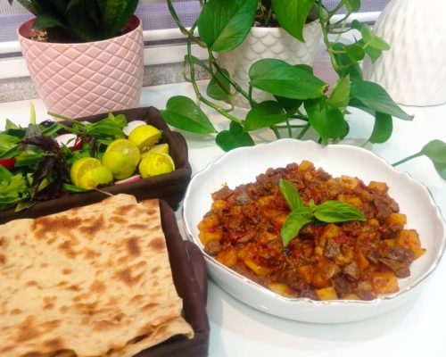 طرز تهیه خوراک دل و جگر و قلوه خوشمزه گوسفندی